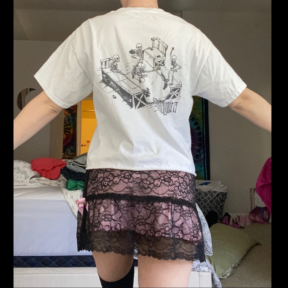 Skeletons skating brandy Melville tee
